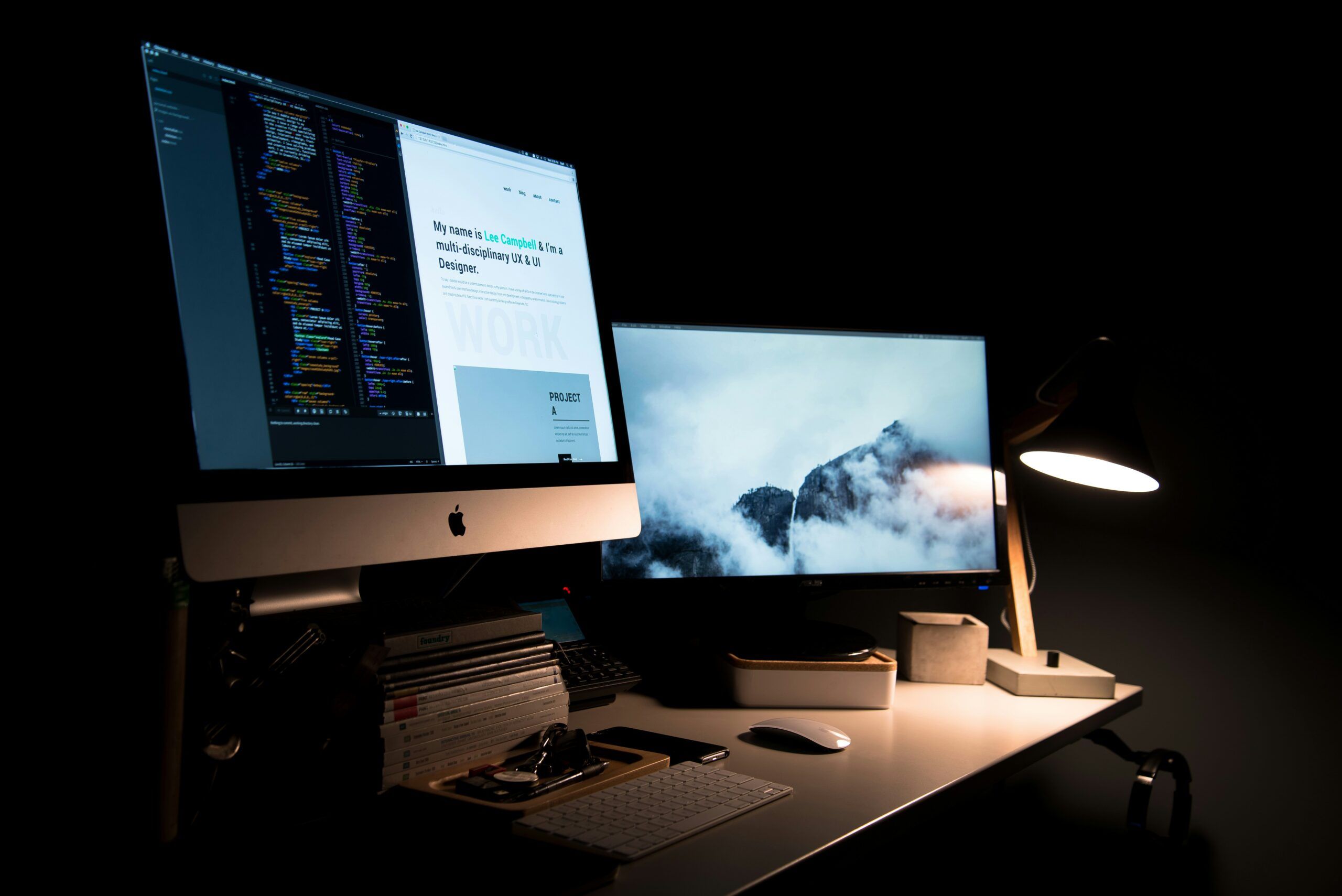 Webdesign Würzburg Arbeitsplatz mit Pc